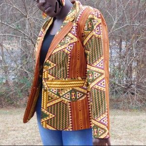 An Elegant African Wax Blazer